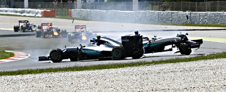 Mercedes explains Spanish GP crash